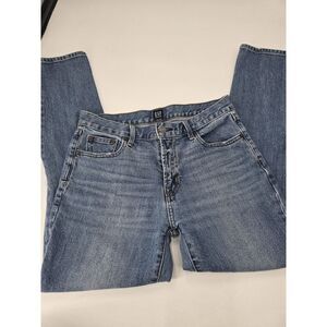 Gap Jeans Women's 25 Blue Medium Wash Best Girlfriend  EST. 1969 DENIM FRAYED‎